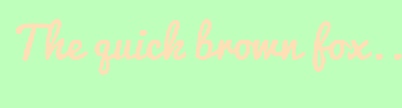 Image with Font Color FFE0B6 and Background Color BEFFBC